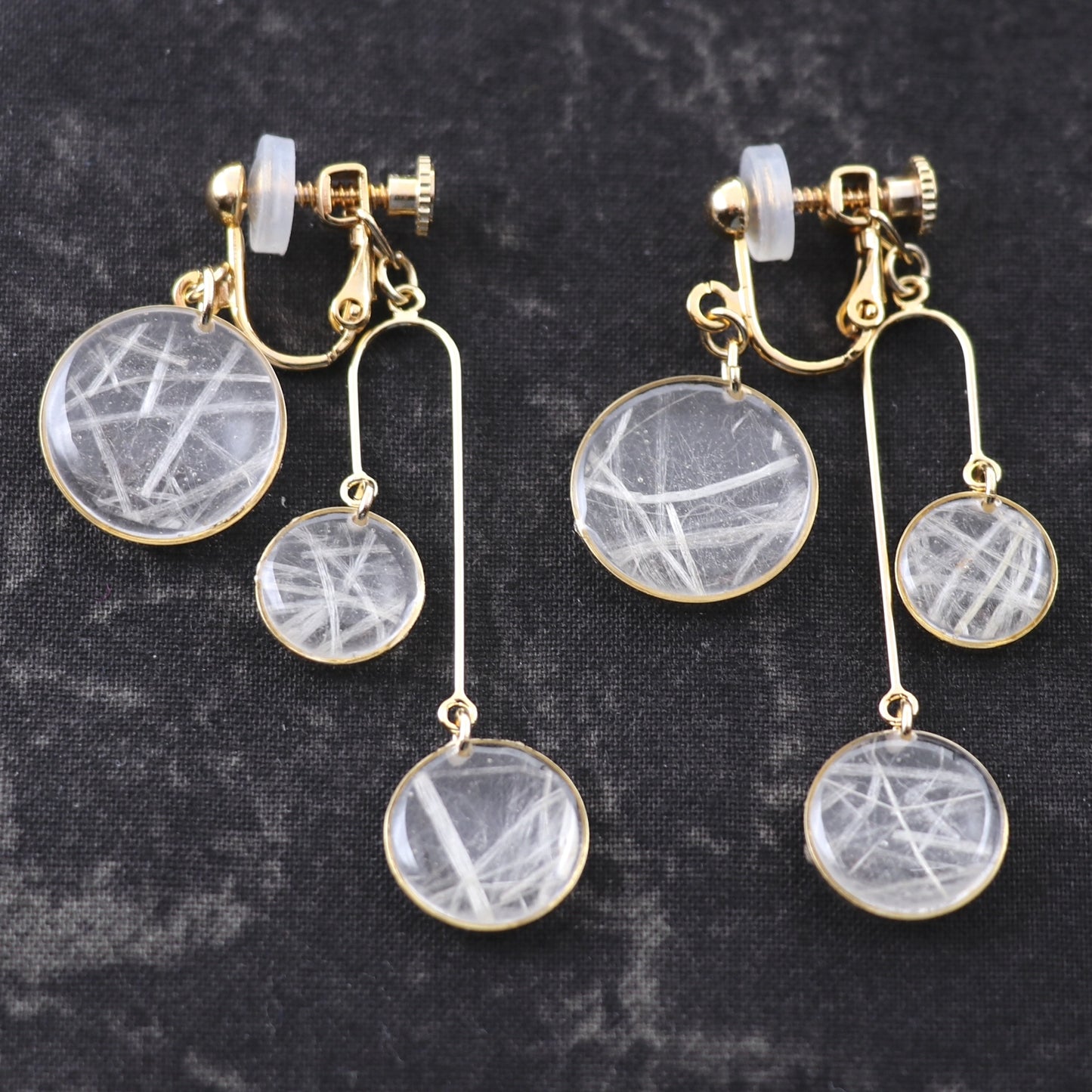 丸のモビール*美濃和紙のイヤリング / ピアス 小倉紙【POPUP販売中】