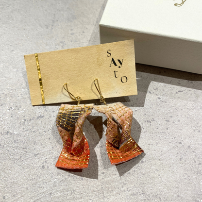 金糸イヤアクセサリー ピアス（交換パーツ有）(E)