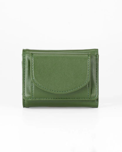 MINI WALLET (CURVED FLAP)　Green