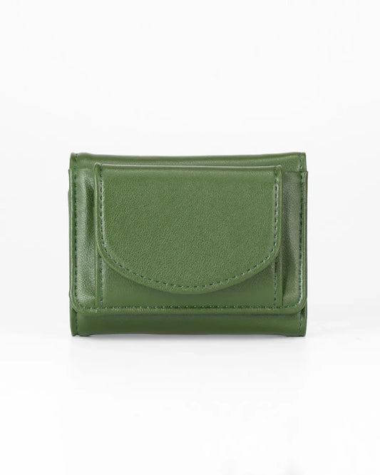 MINI WALLET (CURVED FLAP)　Green