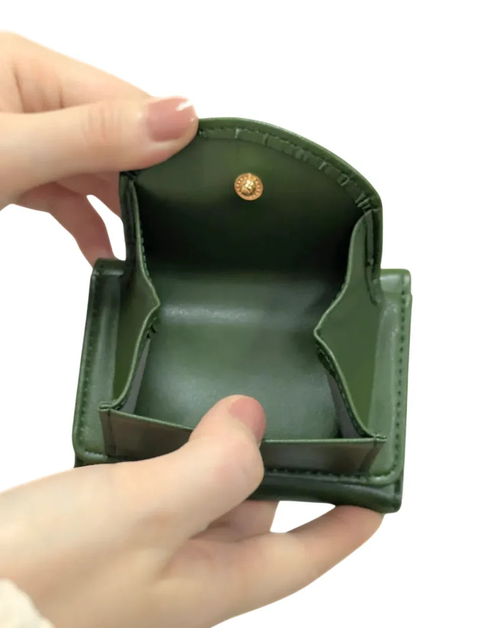 MINI WALLET (CURVED FLAP)　Green