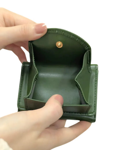 MINI WALLET (CURVED FLAP)　Green