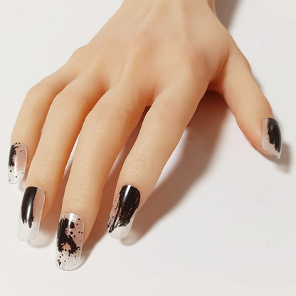 半硬化ジェルネイルシール Gel Nail Stickers　Ink brush：Black