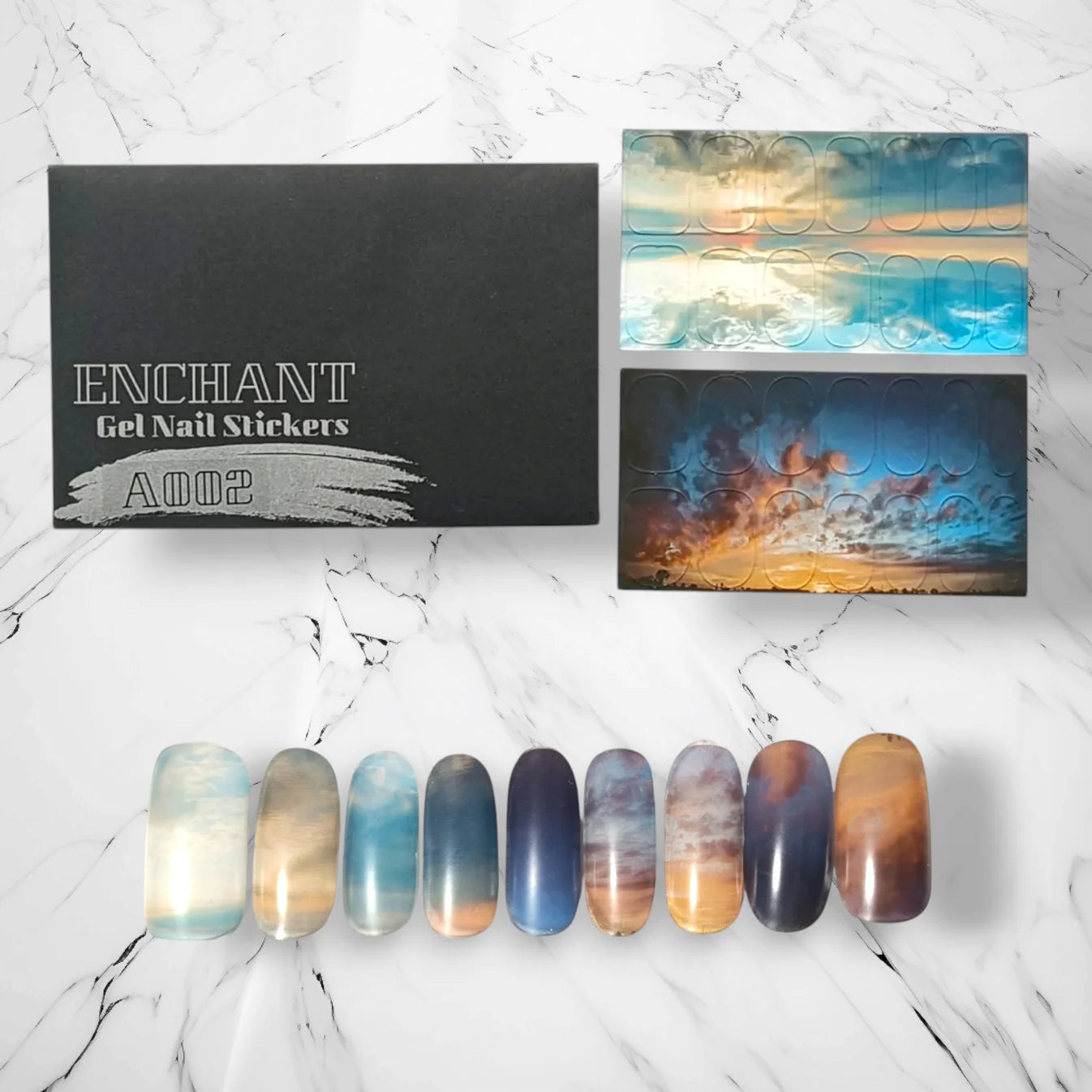 半硬化ジェルネイルシール Gel Nail Stickers　Sunset × Sunrise