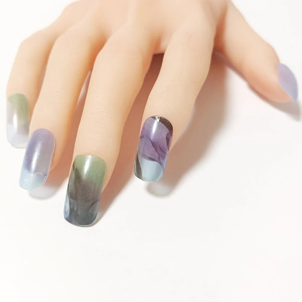 半硬化ジェルネイルシール Gel Nail Stickers　Alcohol ink：Gradation