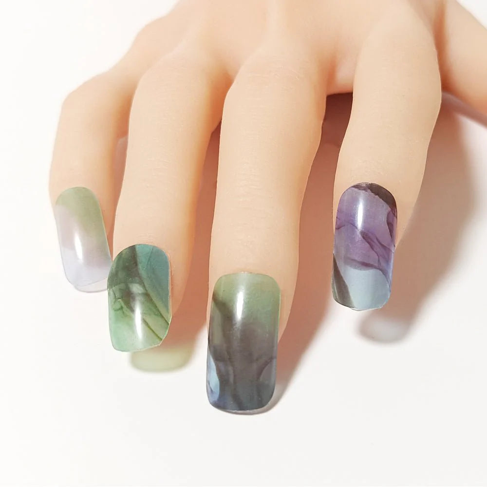 半硬化ジェルネイルシール Gel Nail Stickers　Alcohol ink：Gradation