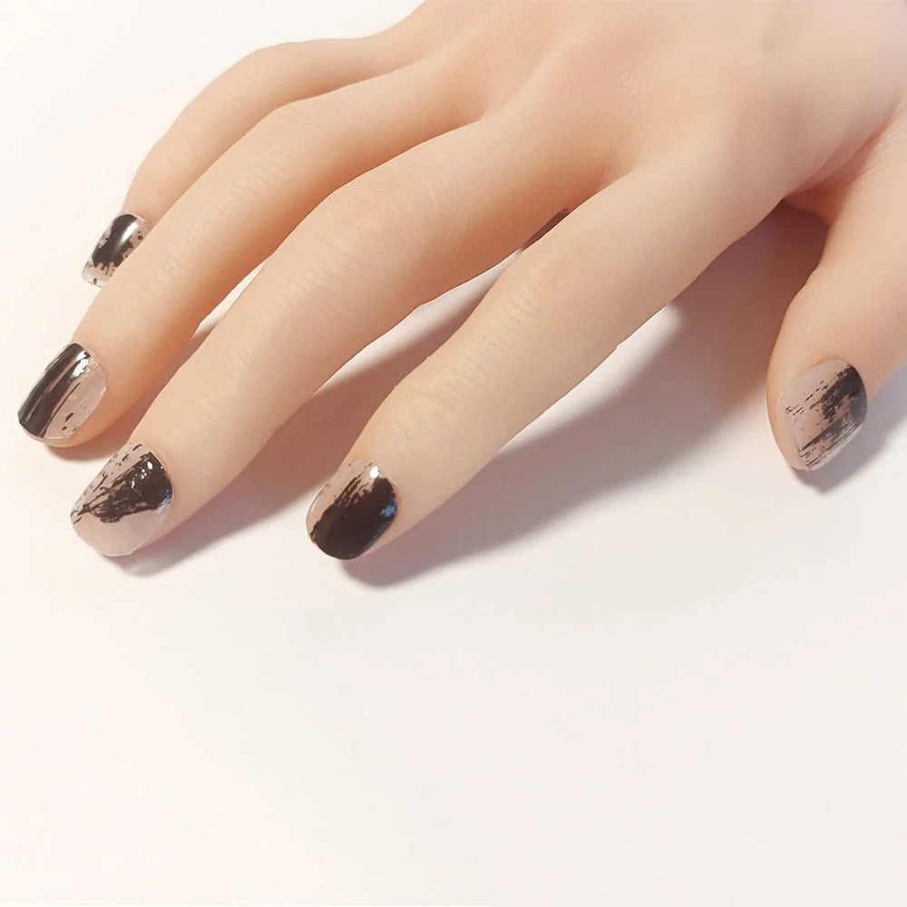 半硬化ジェルネイルシール Gel Nail Stickers　Ink brush：Black