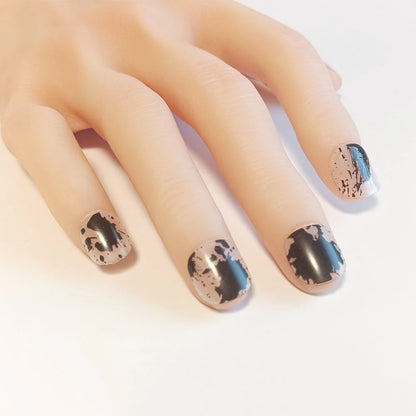 半硬化ジェルネイルシール Gel Nail Stickers　Ink brush：Black