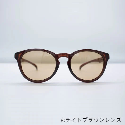 サステナブルなサングラス　ライトブラウンレンズ
