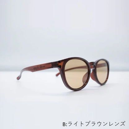 サステナブルなサングラス　ライトブラウンレンズ