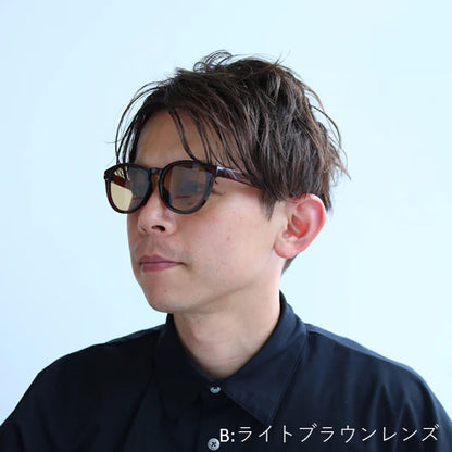 サステナブルなサングラス　ライトブラウンレンズ