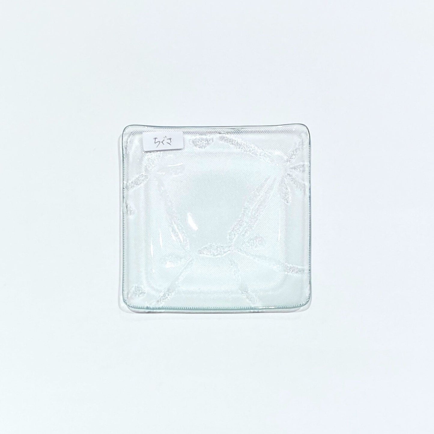 昭和の型板ガラスの小皿