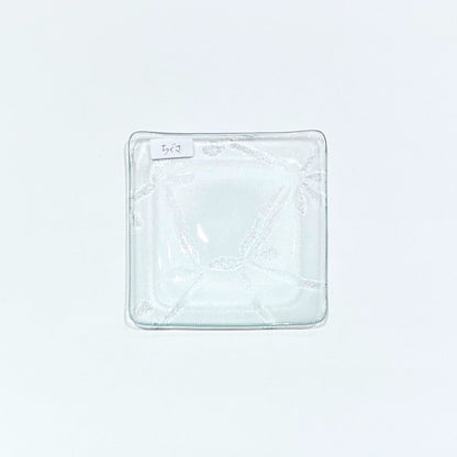 昭和の型板ガラスの小皿