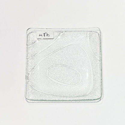 昭和の型板ガラスの小皿