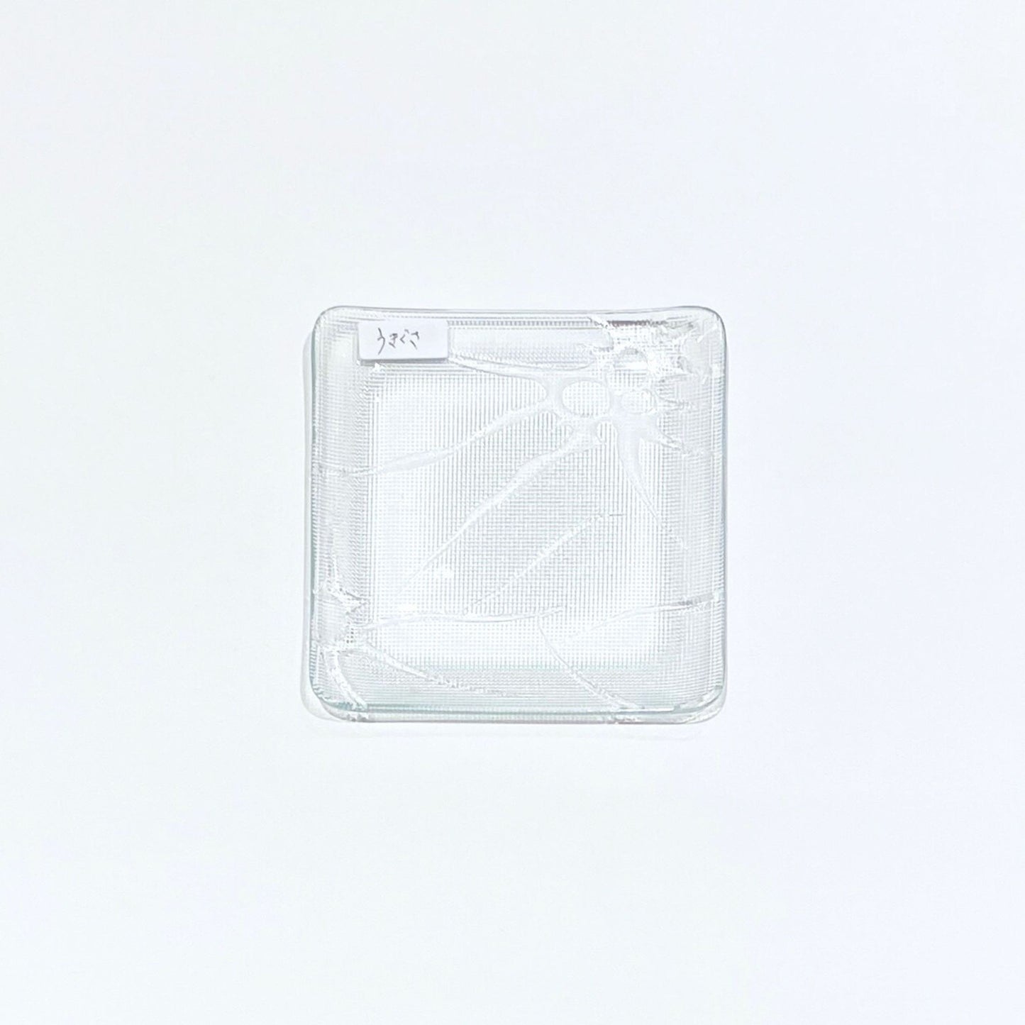 昭和の型板ガラスの小皿