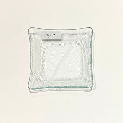 昭和の型板ガラスの豆皿