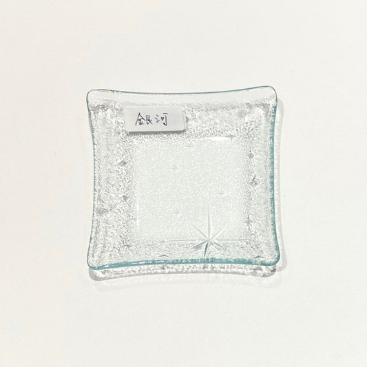 昭和の型板ガラスの豆皿