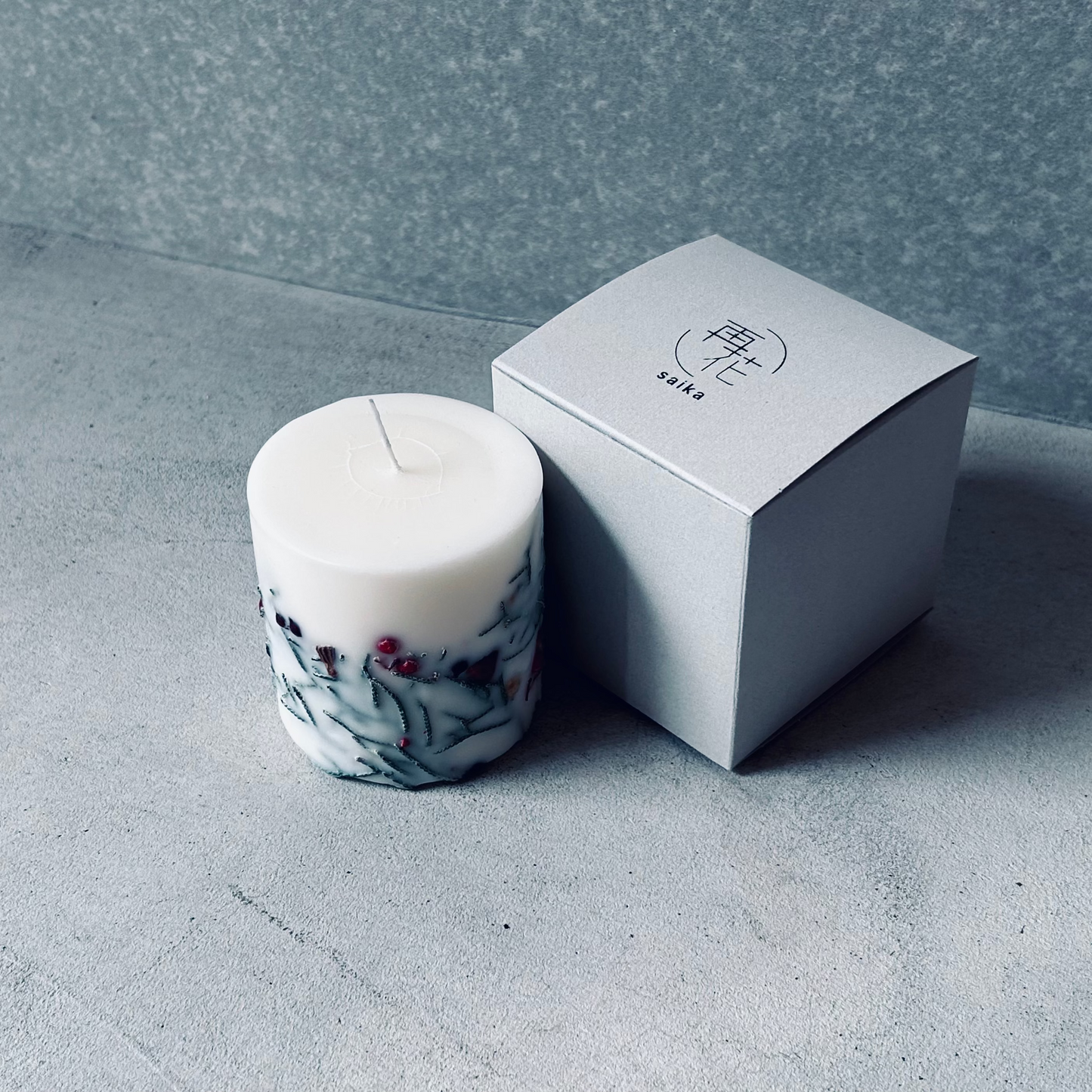 クリスマスボタニカルキャンドル