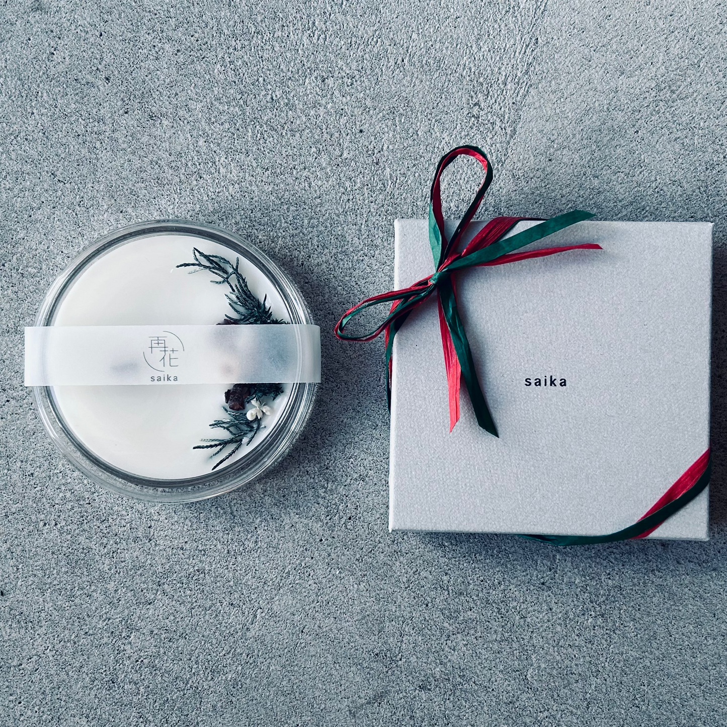 クリスマスメッセージキャンドル