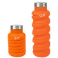 伸縮自在 オシャレでキュートな環境にもやさしい ドリンクボトル 日本正規品 (Lサイズ(530ml), オレンジ) - エシカルな暮らしオンラインストア