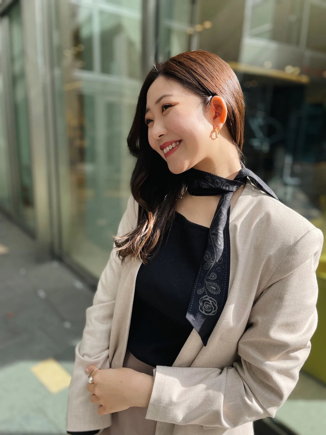 土へ還るスカーフQuintet Rose Scarf - エシカルな暮らしオンラインストア