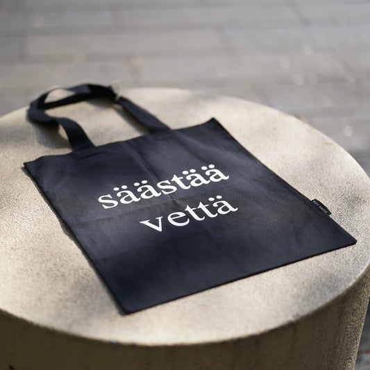 "Säästä Vettä" Shopping Bag Black