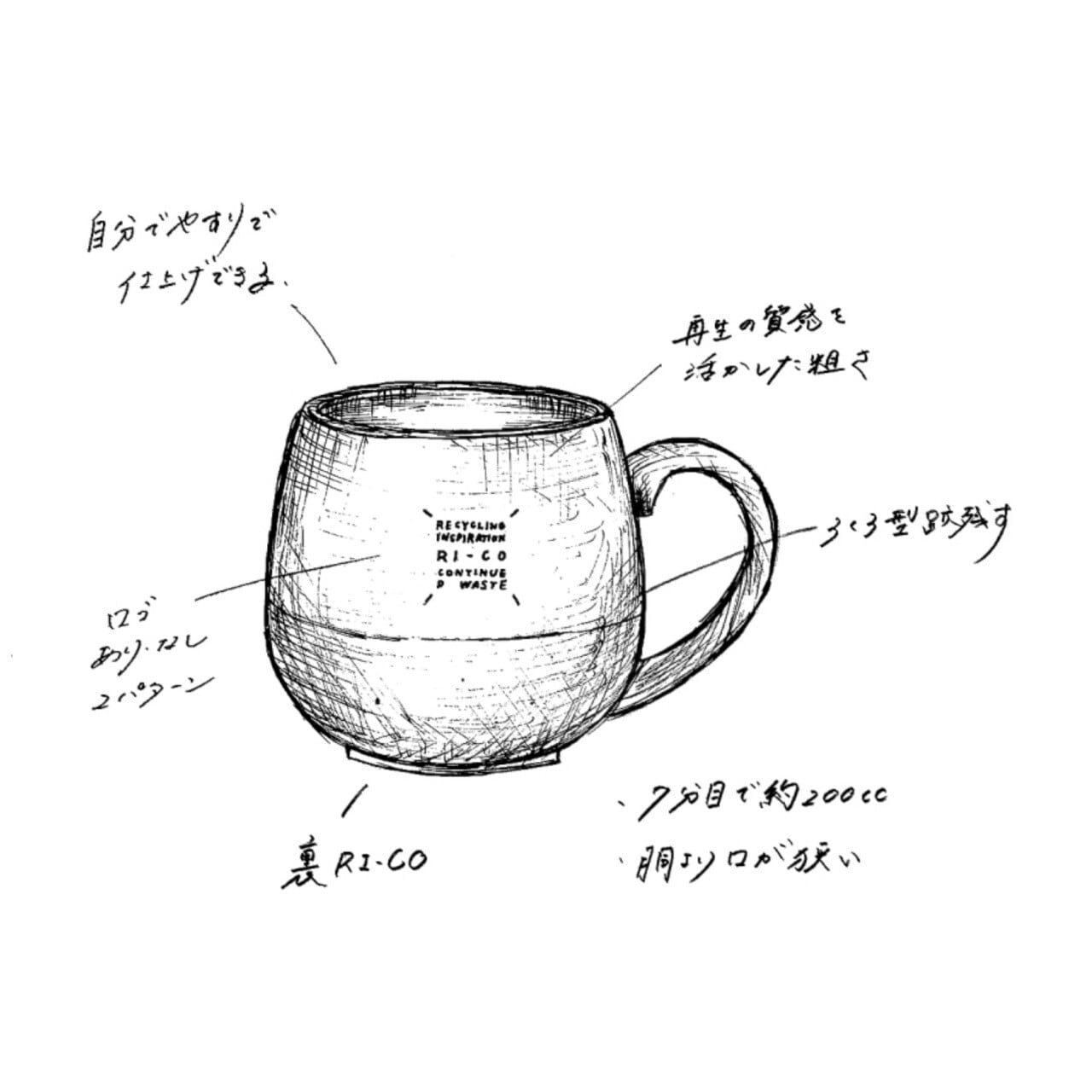 マグカップ　ランタンオレンジ 不老窯×RI-CO[mug-O-00]
